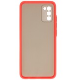 Estuche rígido con combinación de colores para Samsung Galaxy A02s Rojo