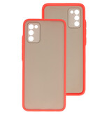 Estuche rígido con combinación de colores para Samsung Galaxy A02s Rojo