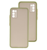 Custodia rigida con combinazione di colori per Samsung Galaxy A02s Verde