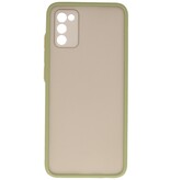 Custodia rigida con combinazione di colori per Samsung Galaxy A02s Verde