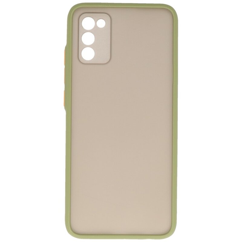 Custodia rigida con combinazione di colori per Samsung Galaxy A02s Verde