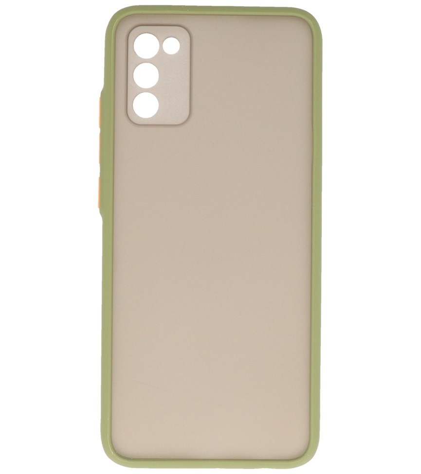 Custodia rigida con combinazione di colori per Samsung Galaxy A02s Verde
