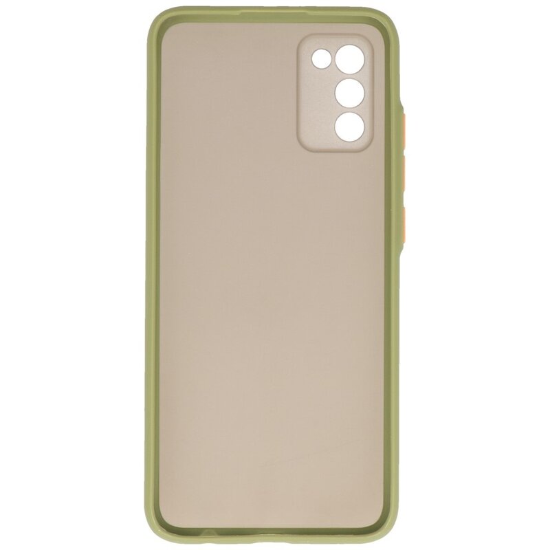 Estuche rígido con combinación de colores para Samsung Galaxy A02s Verde