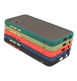 Estuche rígido con combinación de colores para Samsung Galaxy A02s Verde oscuro