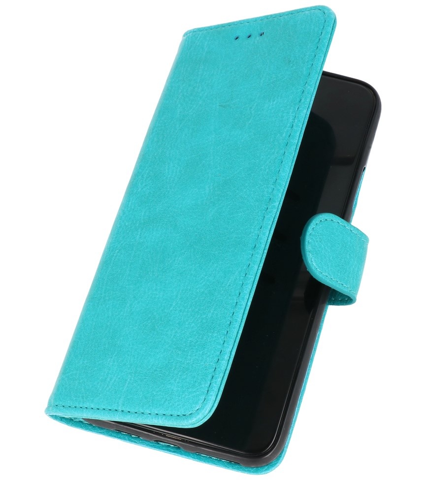 Bookstyle Wallet Cases Hoesje voor Samsung Galaxy A01 Groen