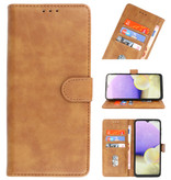 Bookstyle Wallet Cases Hoesje voor Samsung Galaxy A20s Bruin