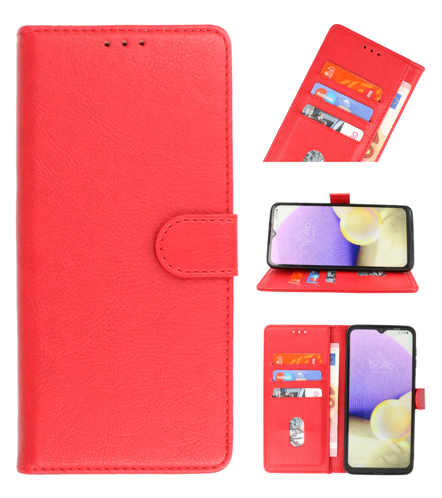 Bookstyle Wallet Cases Case for Samsung Galaxy A21 Red