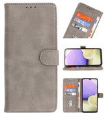 Bookstyle Wallet Cases Hoesje voor Samsung Galaxy A21 Grijs