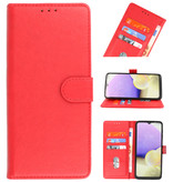 Bookstyle Tegnebog Etui til Samsung Galaxy A22 5G Rød