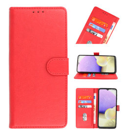 Bookstyle Wallet Cases Etui pour Samsung Galaxy A22 5G Rouge