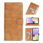 Étui portefeuille Bookstyle pour Samsung Galaxy A22 5G Marron