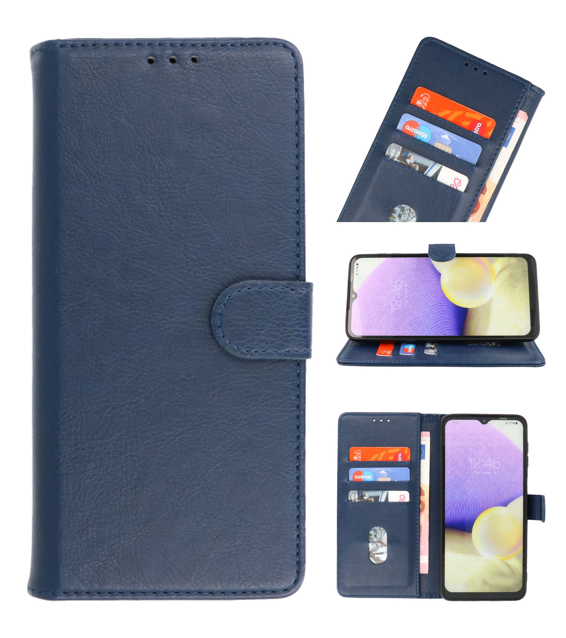 Bookstyle Wallet Cases Hoesje voor Samsung Galaxy A32 5G Navy