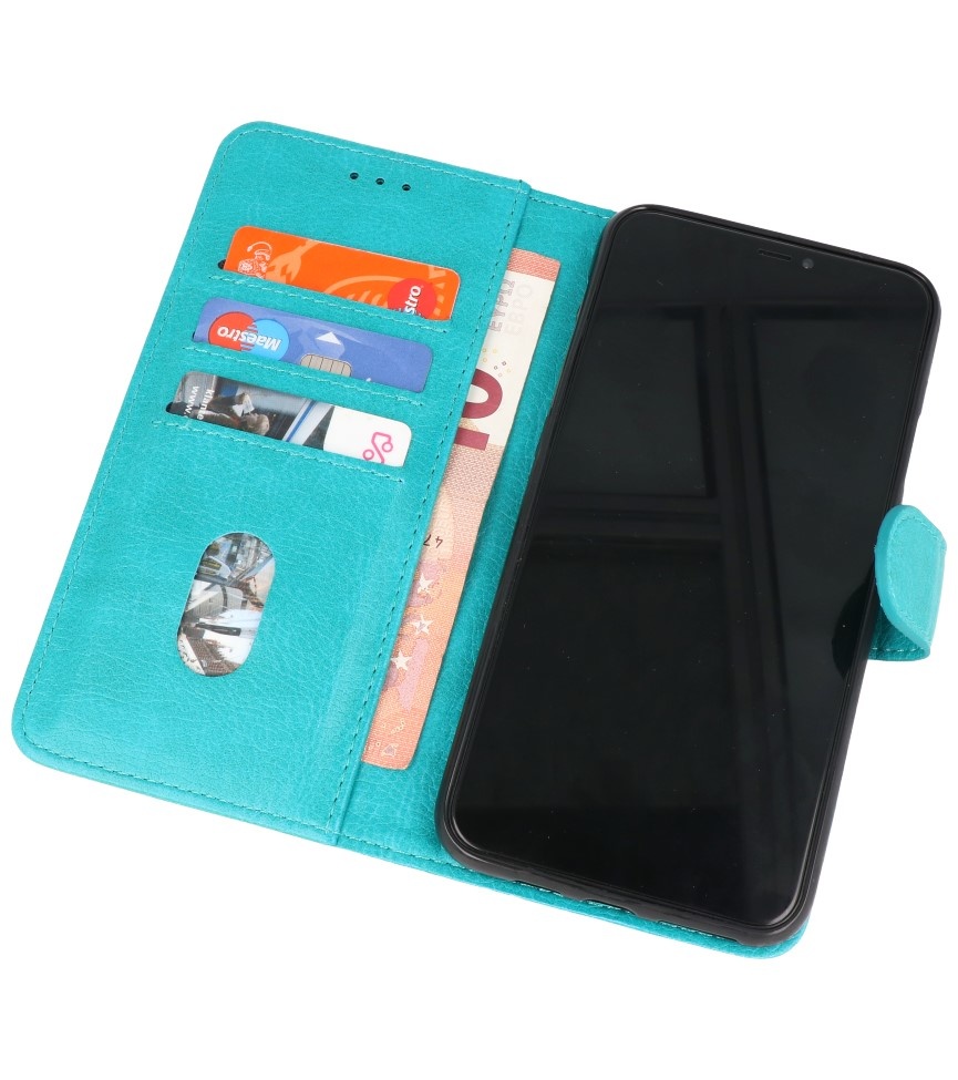 Bookstyle Wallet Cases Hülle für Samsung Galaxy A22 4G Grün