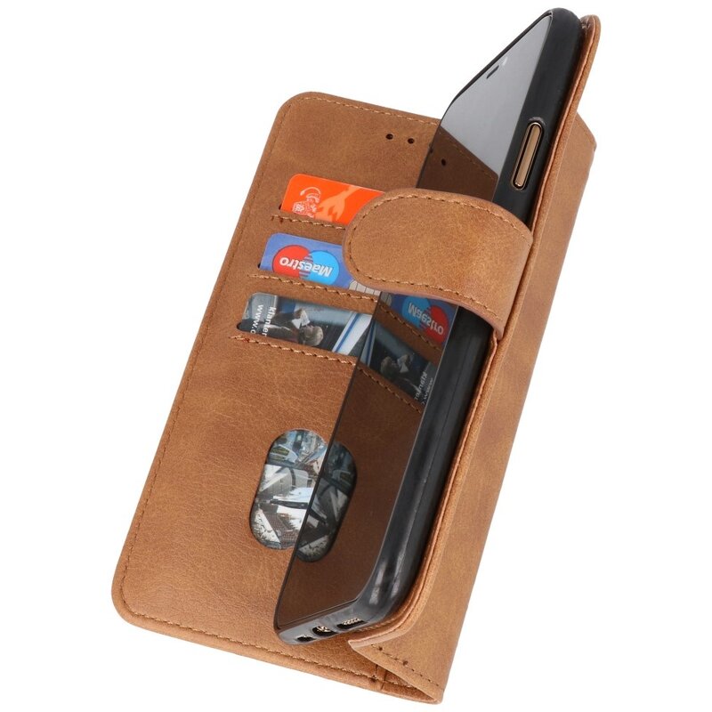 Custodie a portafoglio Bookstyle Custodia per Samsung Galaxy A22 4G Marrone