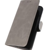 Bookstyle Wallet Cases Etui pour Samsung Galaxy A22 4G Gris