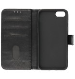 Bookstyle Wallet Cases Hoesje voor iPhone SE 2020 - iPhone 8 - iPhone 7 Zwart