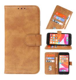 Bookstyle Wallet Cases Hülle für iPhone SE 2020 - 8 - 7 Braun