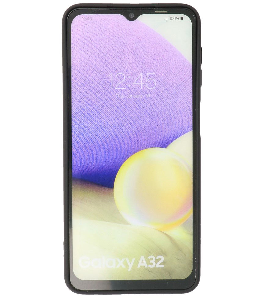 Carcasa de TPU de color de moda gruesa de 2.0 mm para Samsung Galaxy A32 4G negro