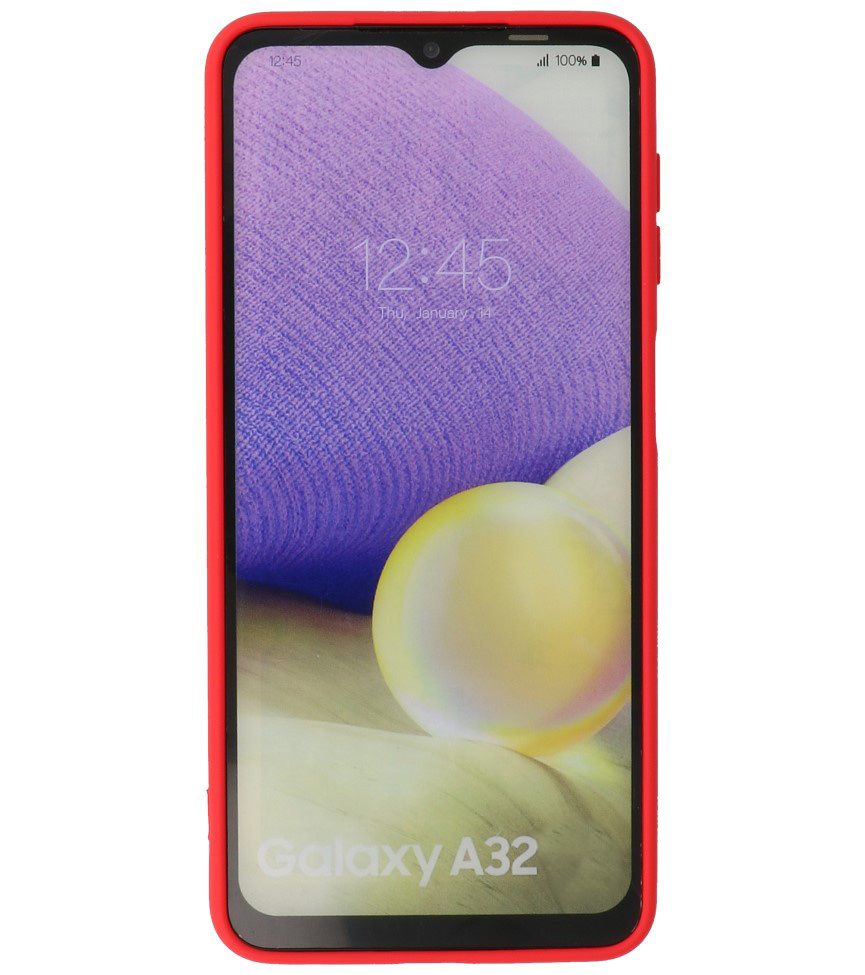 Étui en TPU couleur mode de 2,0 mm d'épaisseur pour Samsung Galaxy A32 4G rouge