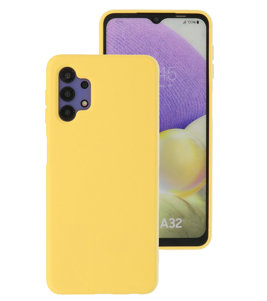 Carcasa de TPU de color de moda de 2.0 mm de espesor para Samsung Galaxy A32 4G Amarillo