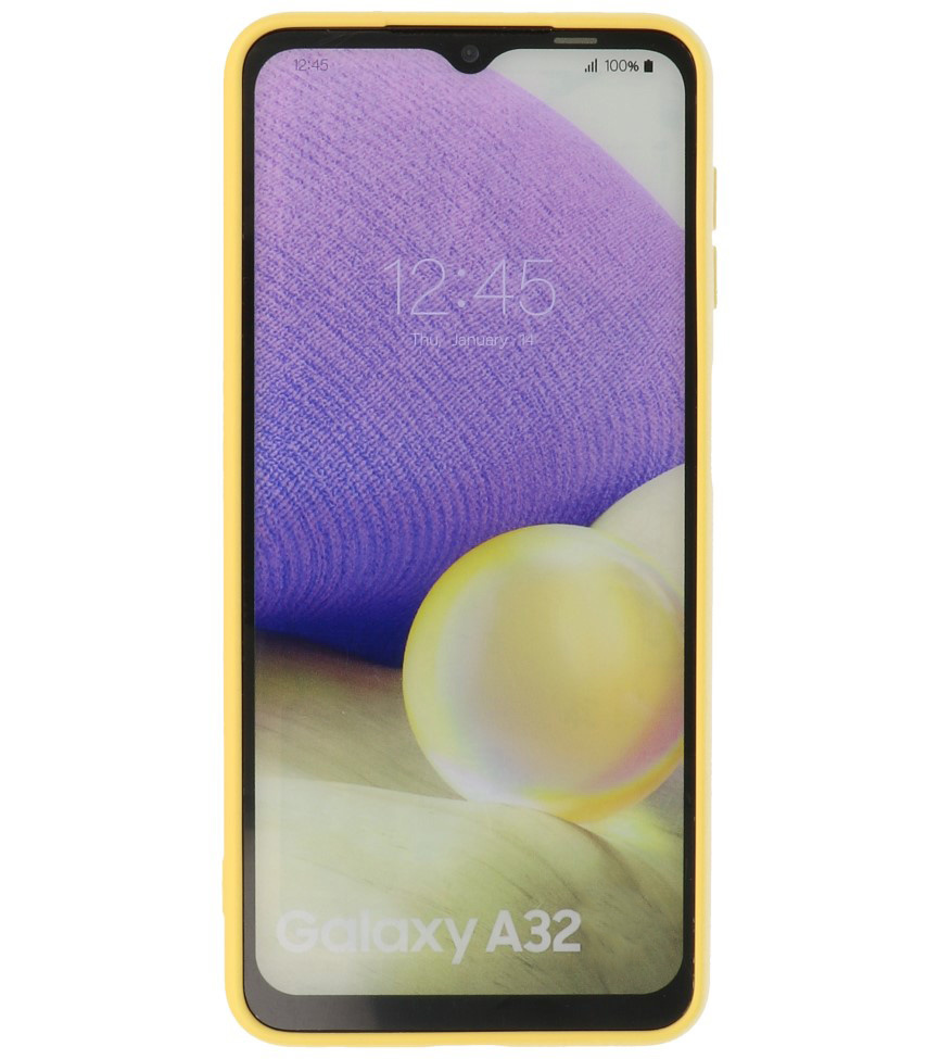 2.0mm Thick Fashion Color TPU Case for Samsung Galaxy A32 4G Yellow