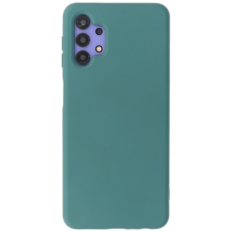 2.0mm Dikke Fashion Color TPU Hoesje voor Samsung Galaxy A32 4G Donker Groen