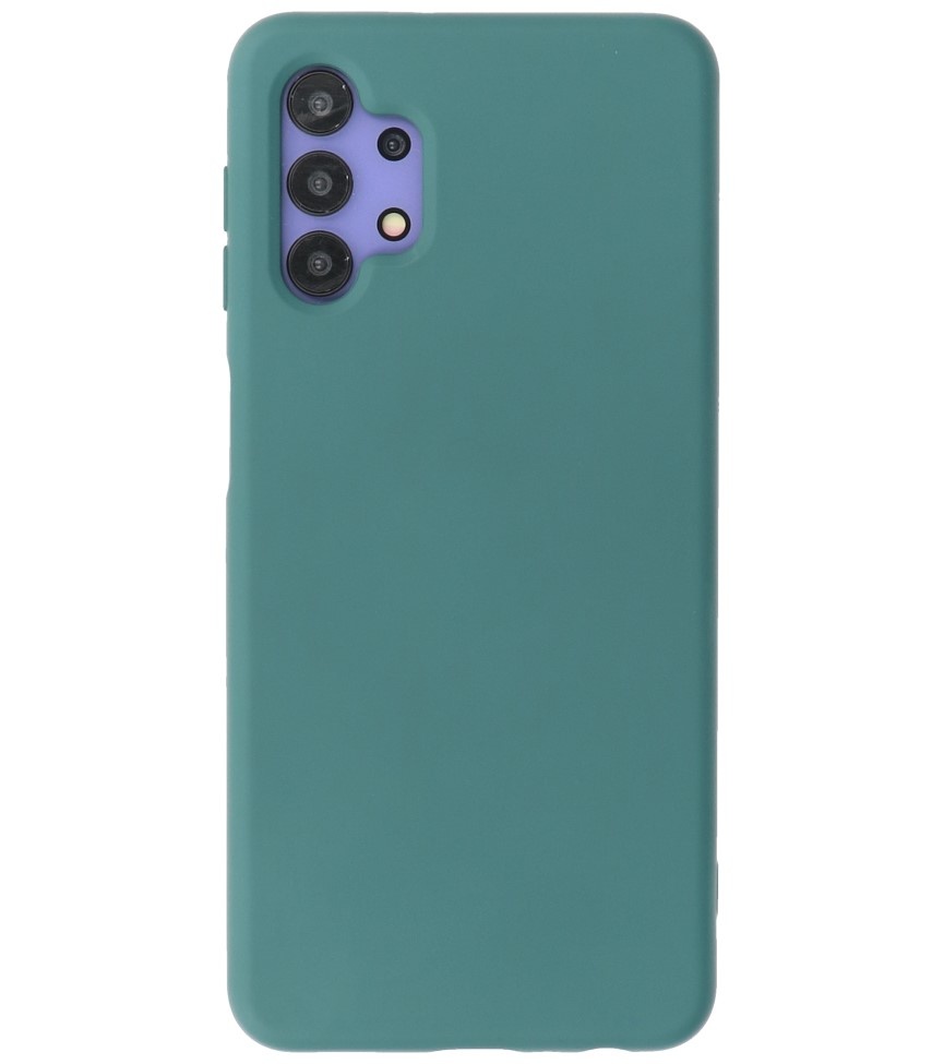 Funda de TPU de color de moda gruesa de 2.0 mm para Samsung Galaxy A32 4G verde oscuro