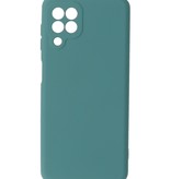 Funda de TPU de color de moda gruesa de 2.0 mm para Samsung Galaxy A22 4G verde oscuro