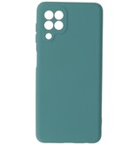 2,0 mm tyk mode farve TPU taske til Samsung Galaxy A22 4G mørkegrøn
