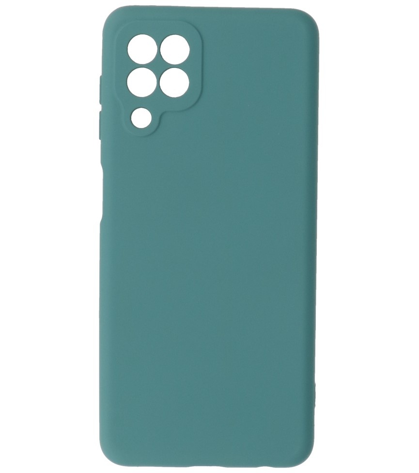 2,0 mm tyk mode farve TPU taske til Samsung Galaxy A22 4G mørkegrøn