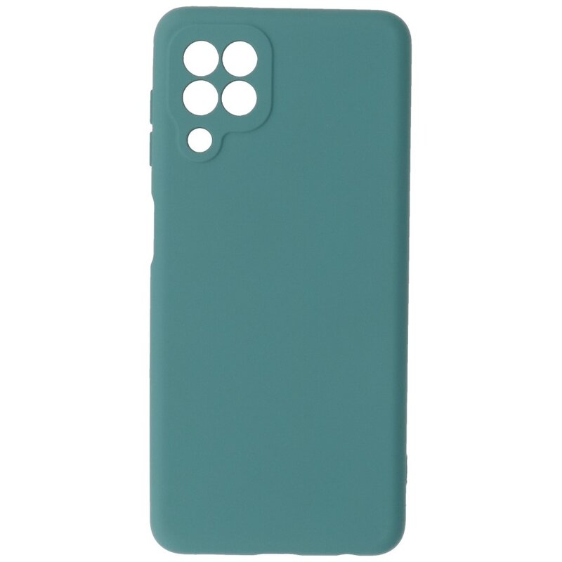 2,0 mm tyk mode farve TPU taske til Samsung Galaxy A22 4G mørkegrøn