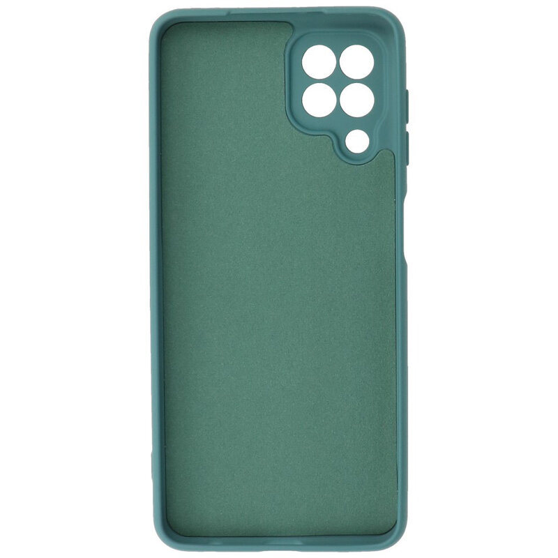 2,0 mm tyk mode farve TPU taske til Samsung Galaxy A22 4G mørkegrøn