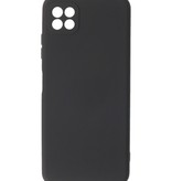 Estuche de TPU de color de moda grueso de 2.0 mm para Samsung Galaxy A22 5G Negro