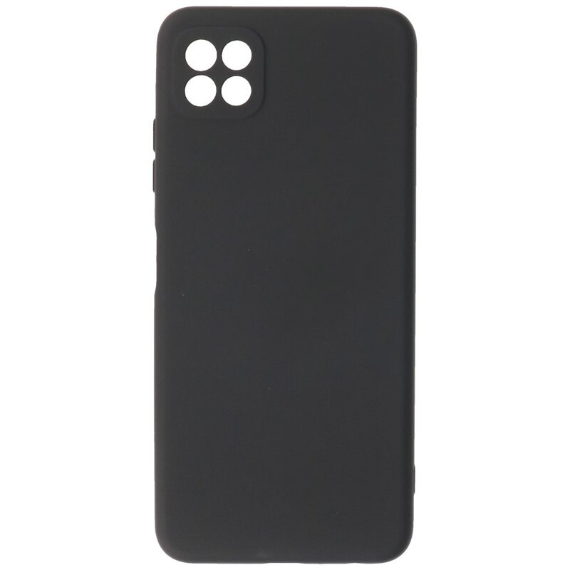 Estuche de TPU de color de moda grueso de 2.0 mm para Samsung Galaxy A22 5G Negro