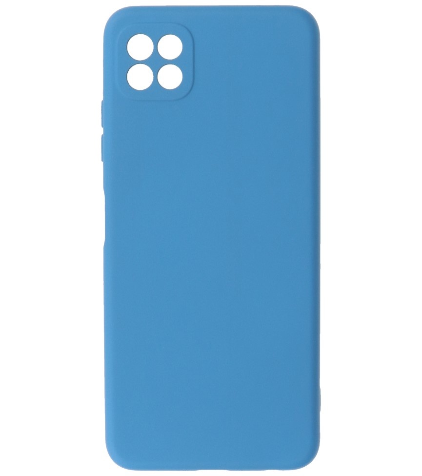 Carcasa de TPU de color de moda de 2.0 mm de espesor para Samsung Galaxy A22 5G Azul marino
