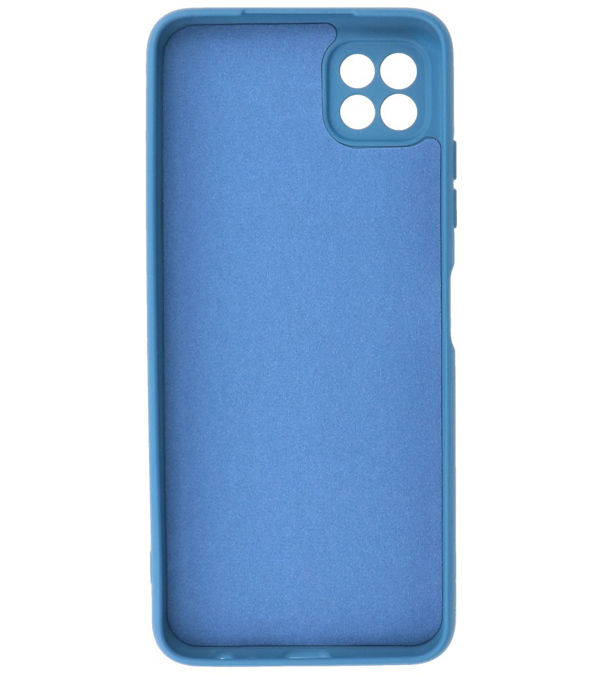 Carcasa de TPU de color de moda de 2.0 mm de espesor para Samsung Galaxy A22 5G Azul marino