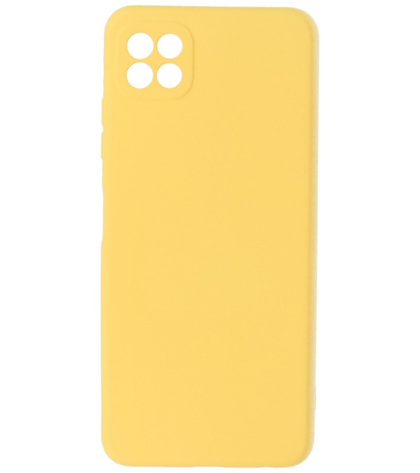 Carcasa de TPU de color de moda de 2.0 mm de espesor para Samsung Galaxy A22 5G Amarillo