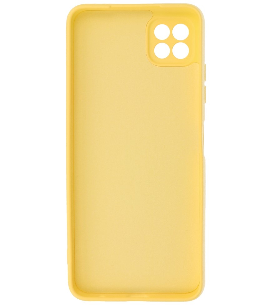 Carcasa de TPU de color de moda de 2.0 mm de espesor para Samsung Galaxy A22 5G Amarillo