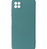 2,0 mm tyk mode farve TPU taske til Samsung Galaxy A22 5G mørkegrøn