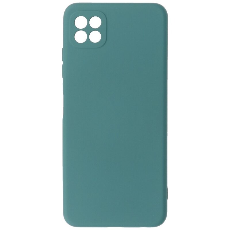 2,0 mm tyk mode farve TPU taske til Samsung Galaxy A22 5G mørkegrøn
