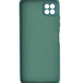 Estuche de TPU de color de moda de 2.0 mm de espesor para Samsung Galaxy A22 5G Verde oscuro