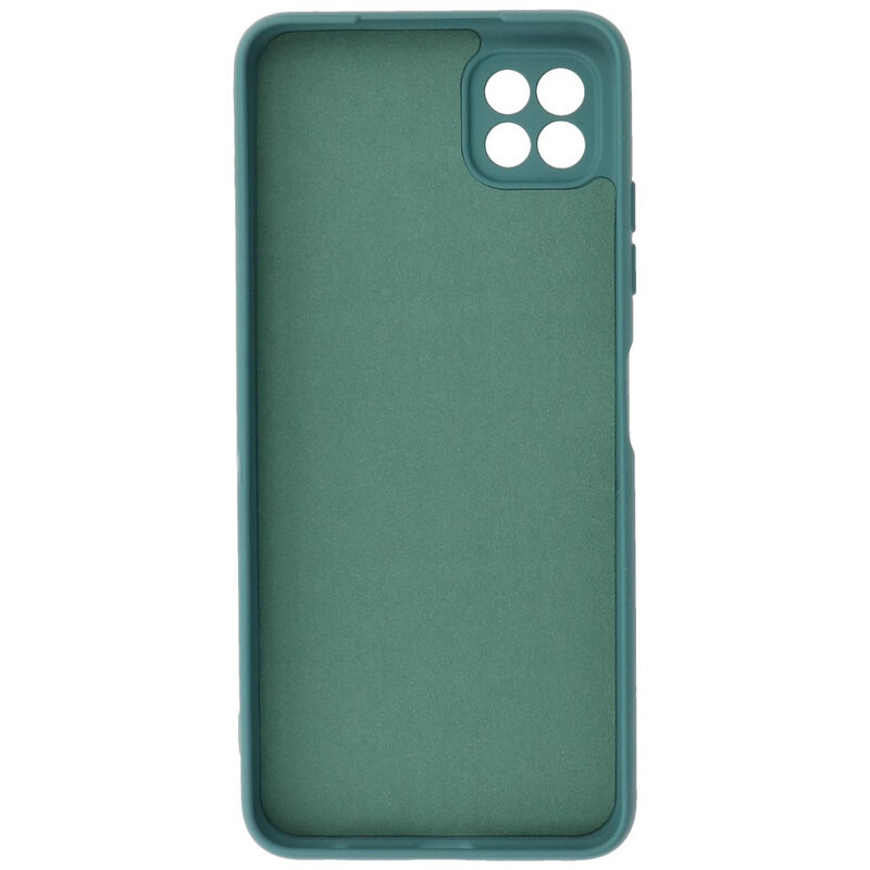 2,0 mm tyk mode farve TPU taske til Samsung Galaxy A22 5G mørkegrøn