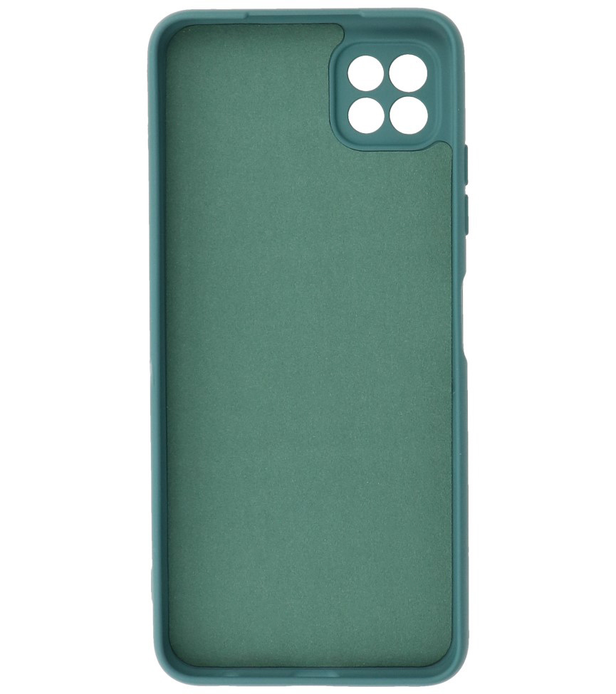 Custodia in TPU color moda spessa 2,0 mm per Samsung Galaxy A22 5G verde scuro