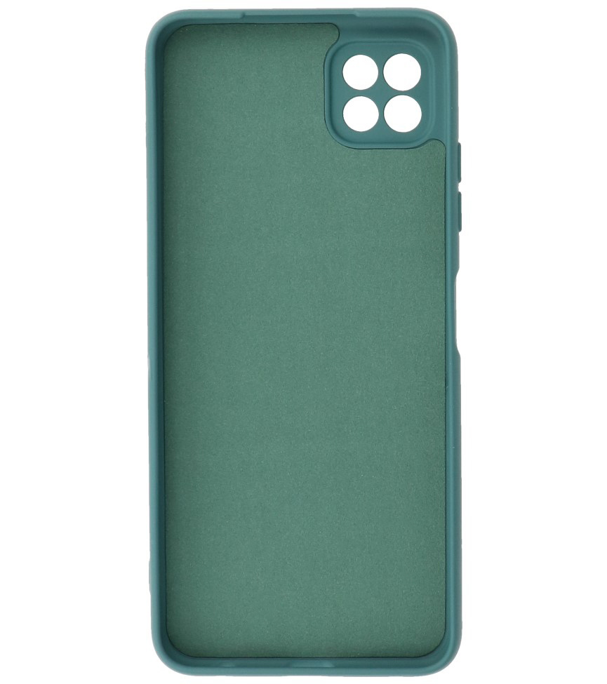 Estuche de TPU de color de moda de 2.0 mm de espesor para Samsung Galaxy A22 5G Verde oscuro