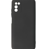 Estuche de TPU de color de moda de 2.0 mm de espesor para Samsung Galaxy A03s Negro