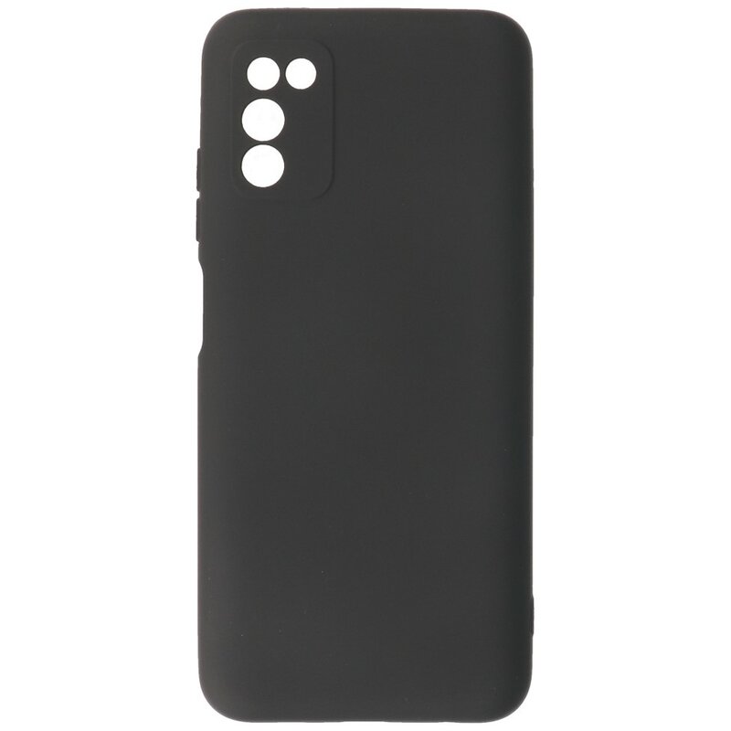 Estuche de TPU de color de moda de 2.0 mm de espesor para Samsung Galaxy A03s Negro