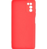 Carcasa de TPU de color de moda gruesa de 2.0 mm para Samsung Galaxy A03s Rojo