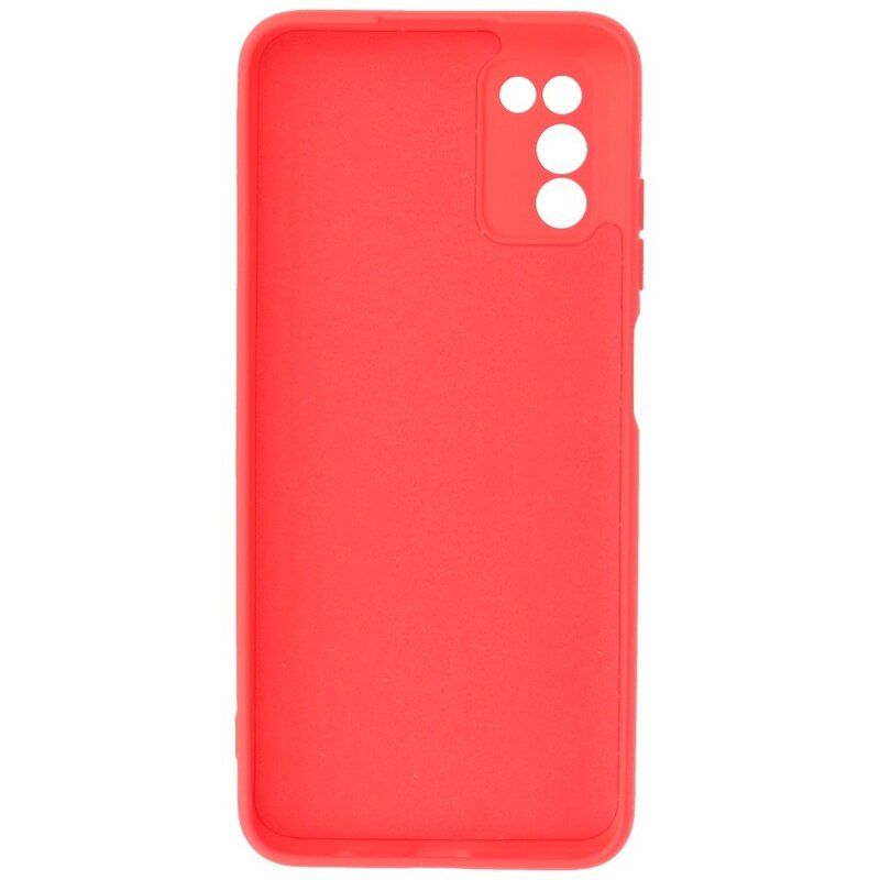 Carcasa de TPU de color de moda gruesa de 2.0 mm para Samsung Galaxy A03s Rojo