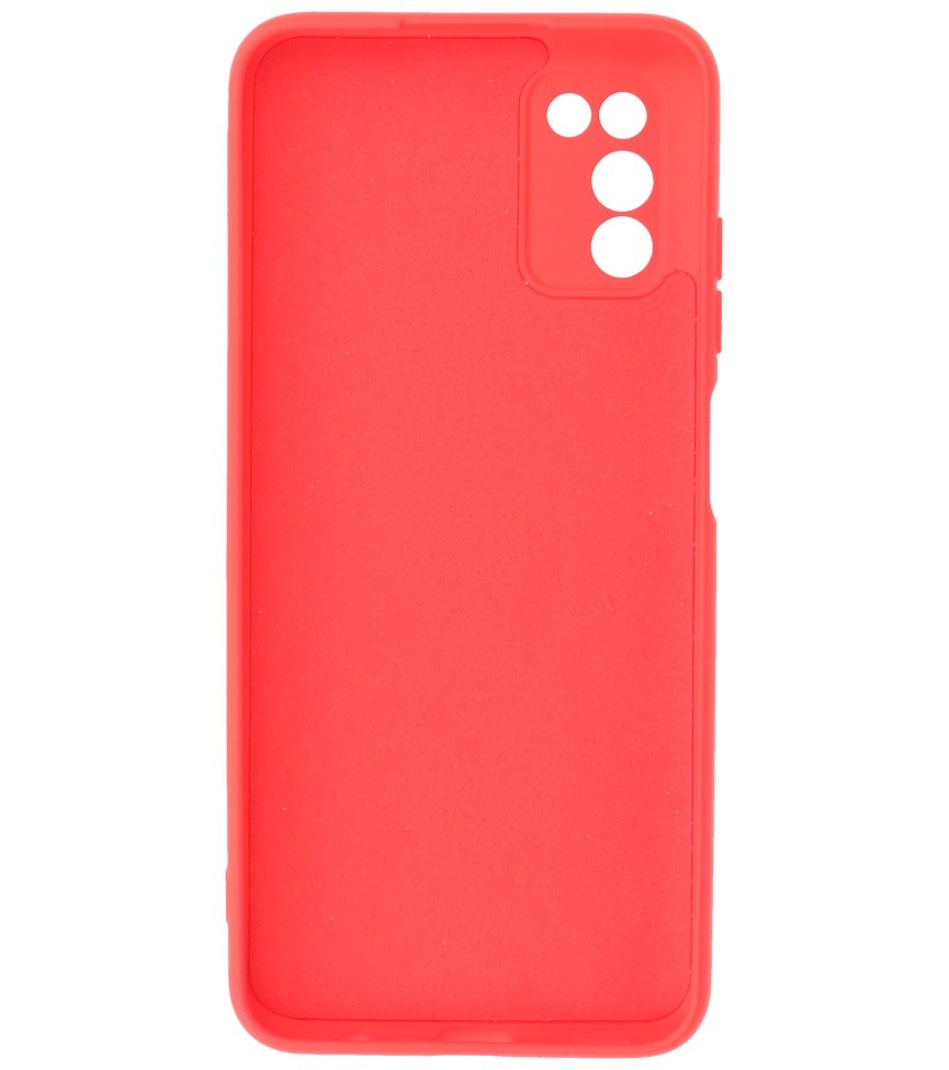 Carcasa de TPU de color de moda gruesa de 2.0 mm para Samsung Galaxy A03s Rojo