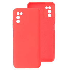 Carcasa De TPU De Color De Moda Gruesa De 2.0mm Para Samsung Galaxy A03s Rojo